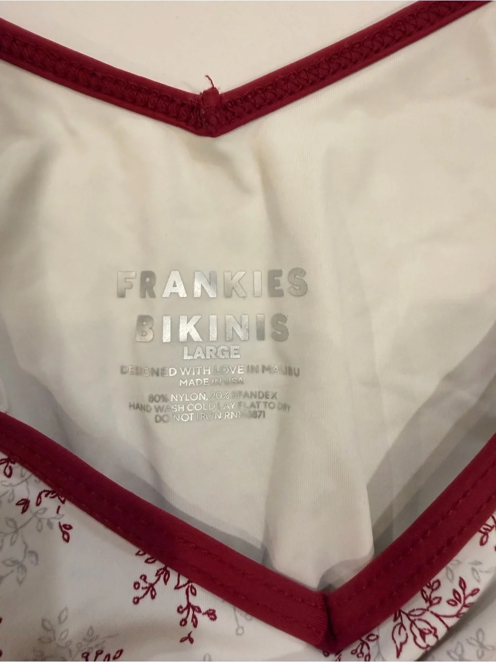 Frankies Bikinis Floral Halter Bikini Set L NWOT